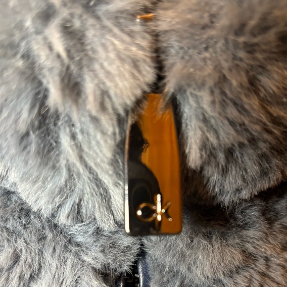 Calvin Klein Women's Faux-Fur Zip-Front Coat - Blue - Size 2X - Picture 8 of 10